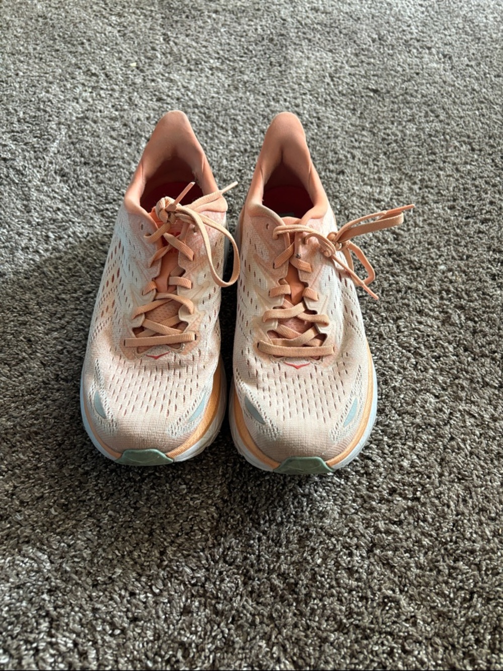 Hoka Women's Peach/Coral Running Shoes - Cushioned Trainer 8.5B - Picture 2 of 5